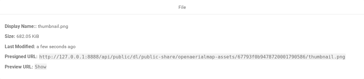 Public share presigned URL fallback